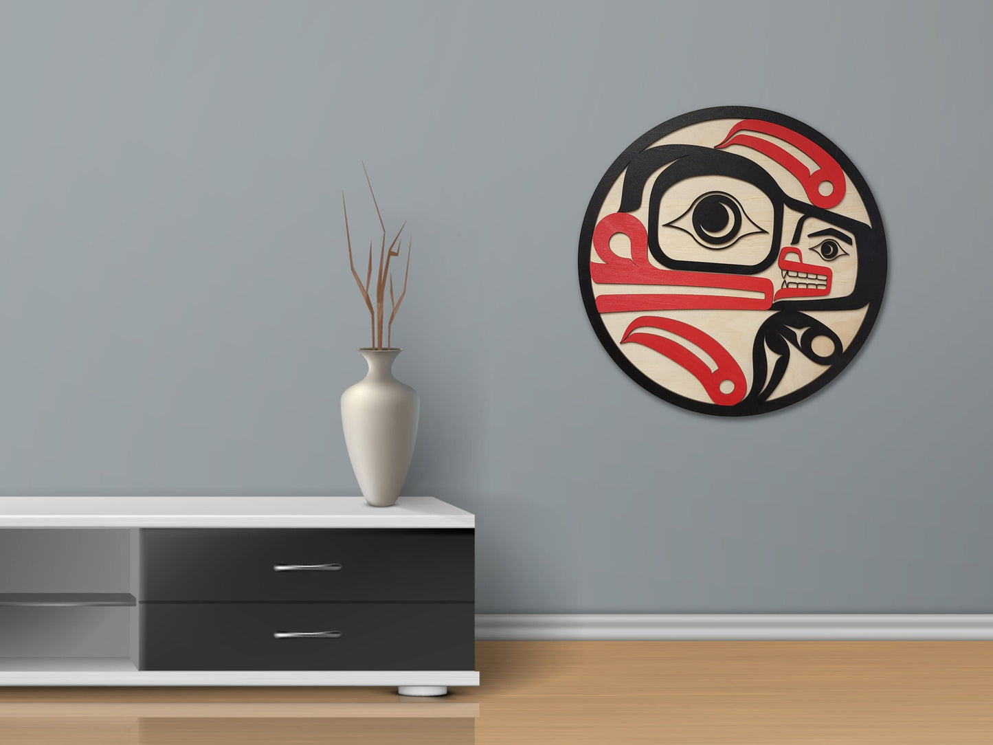 Coast Salish Frog Wall Art