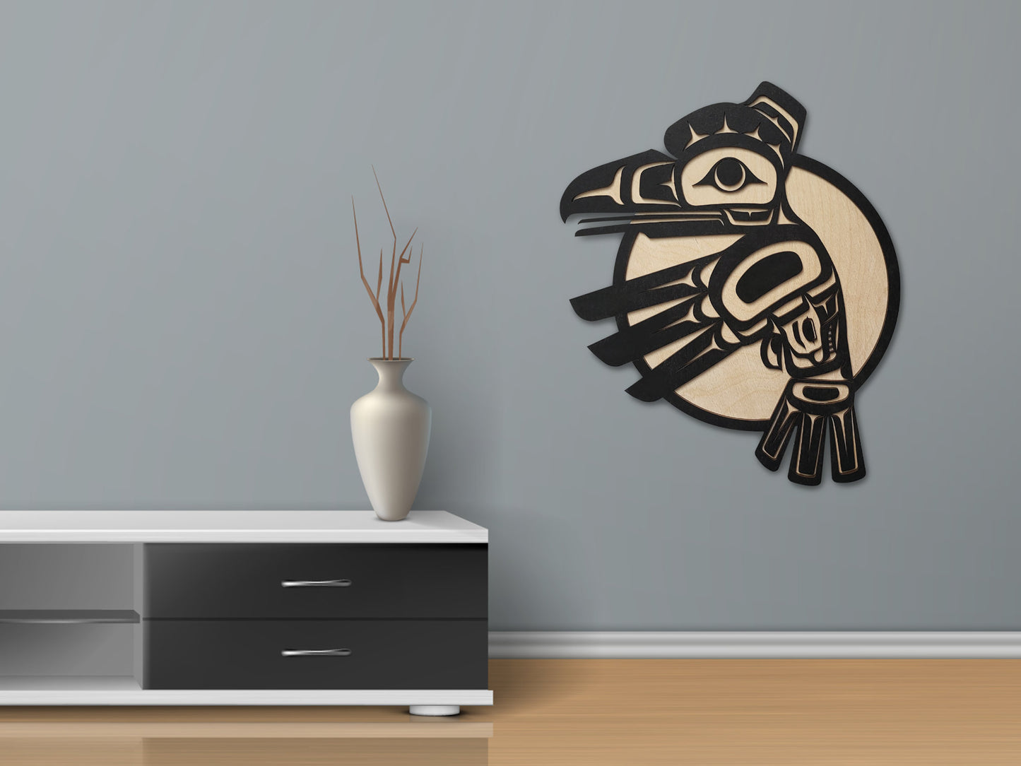 Coast Salish Raven Wall Art