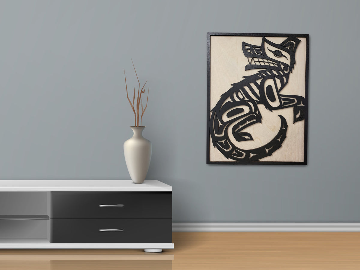 Coast Salish Wolf Wall Art