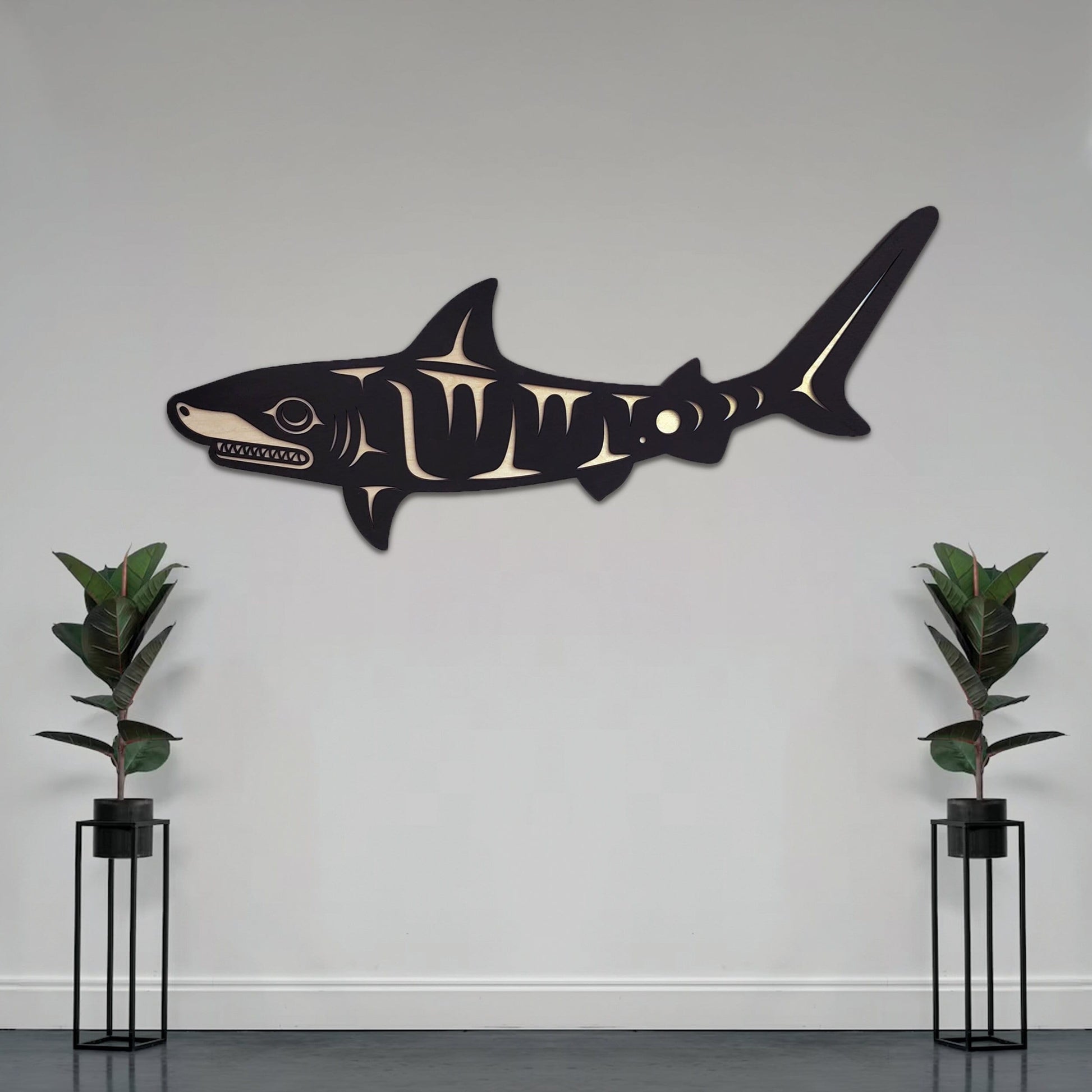 Coast Salish Tiger Shark Wall Art