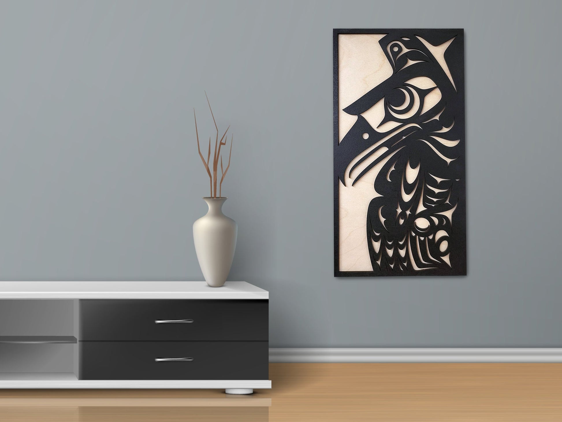 Coast Salish Eagle Wall Art - Guardian of the Skies