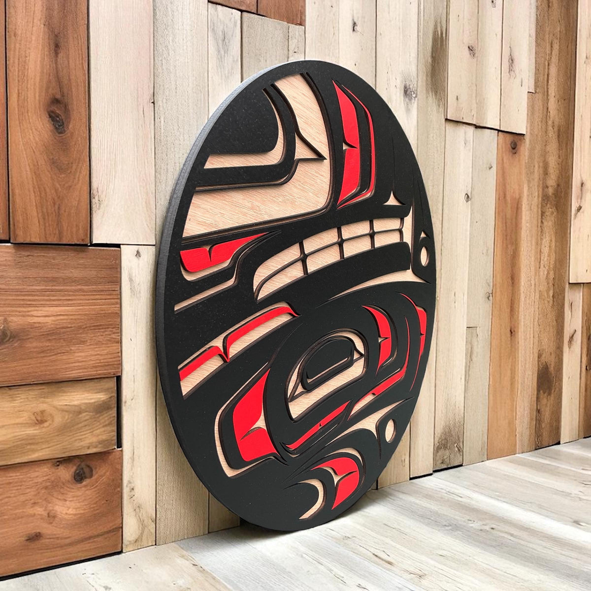 Coast Salish Round Killer Whale Wall Art