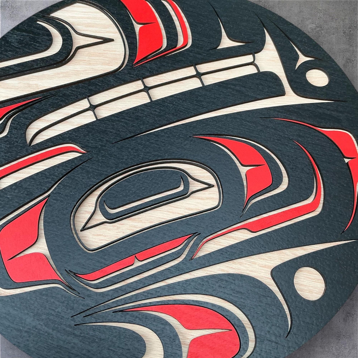 Coast Salish Round Killer Whale Wall Art