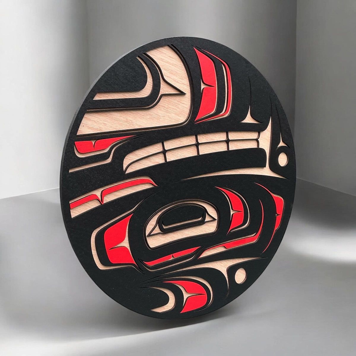 Coast Salish Round Killer Whale Wall Art